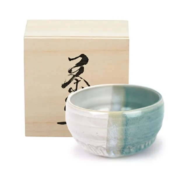 Chawan, tazza in ceramica artigianale 1 chawan tazza bianco e azzurro