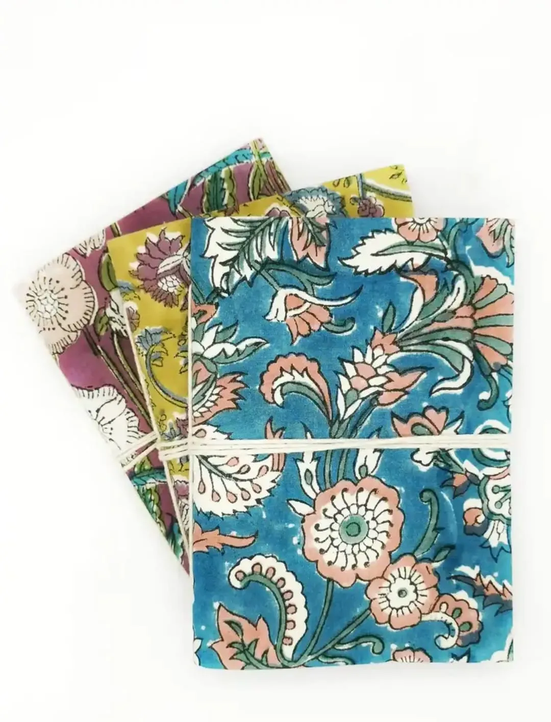 Quaderno 10x15cm con stampa indiana a blocchi in colore celeste - Indispensabile! 2 Quaderno 10x15cm con stampa indiana a blocchi in colore celeste - Indispensabile! - immagine 2