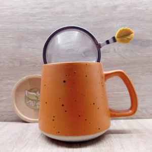 Tazze Infusiere e tisaniere 1 tazza da te stoneage youtea colore arancione fiamma con filtro e coperchio in bambu2