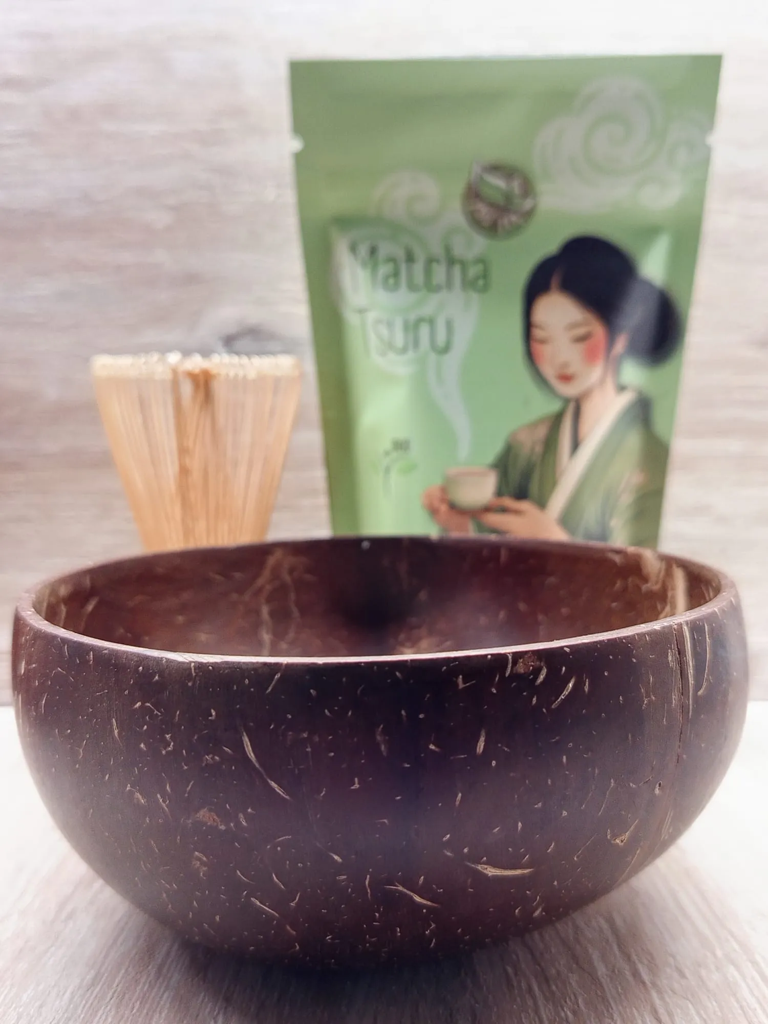 Ciotola in Cocco Naturale YouTea per Matcha 2 Ciotola in Cocco Naturale per Matcha YOU TEA